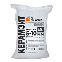 Изображение товара Керамзит фракция 5-10 мм 0,04 куб.м Высший сорт