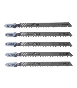 Пилки для лобзика Bosch T101BR (2608630014) по дереву L74 мм чистый рез ...