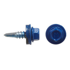 Саморезы кровельные с буром 19х5,5 мм металл-металл синие RAL 5005 Daxmer (250 шт.) - фото 1