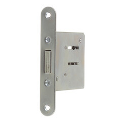 Замок врезной Омега ЗВ 8-4 для входной двери хром 3 ключа