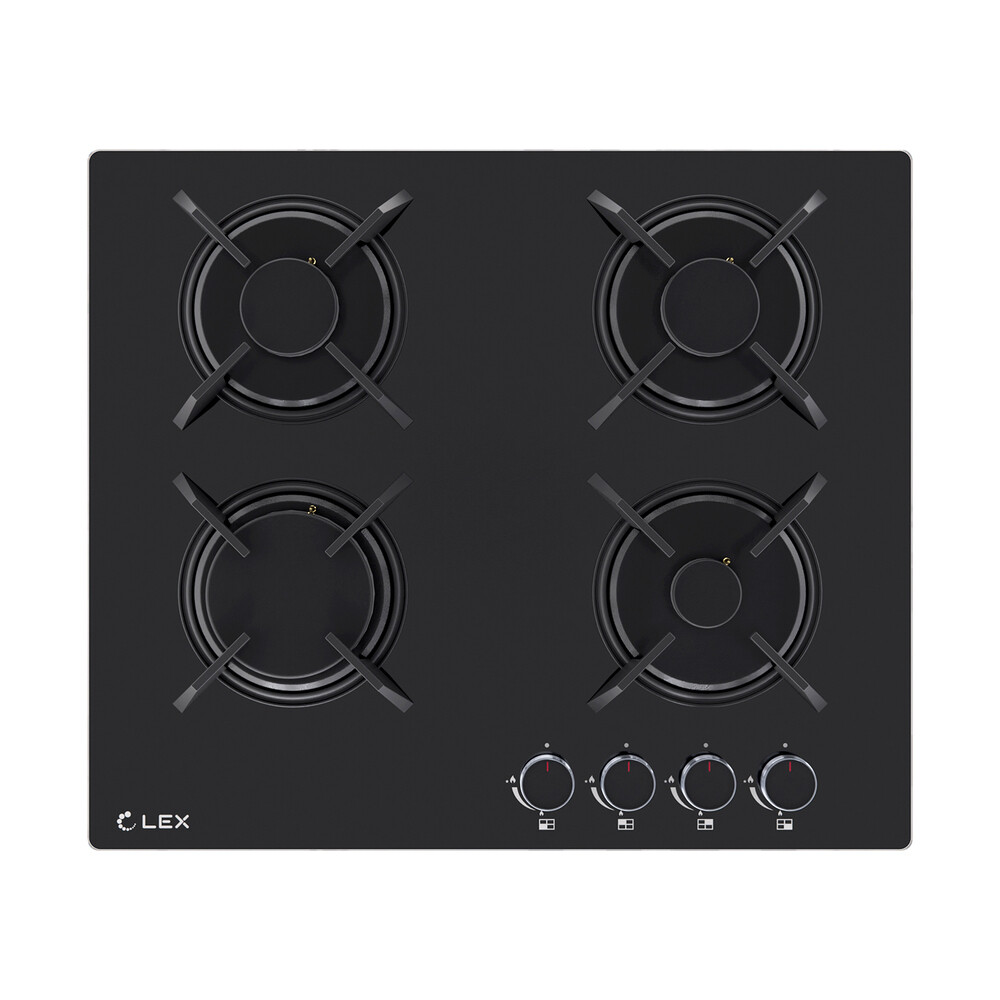 Изображение товара Варочная панель газовая Lex GVG 643A BBL 4 конфорки черная Изображение товара Варочная панель газовая Lex GVG 643A BBL 4 конфорки черная