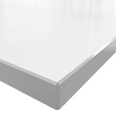 Панель стеновая для кухни искусственный камень с фаской 3600х600х12 мм white