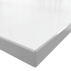 Панель стеновая для кухни искусственный камень с фаской 3600х600х12 мм white - фото 1