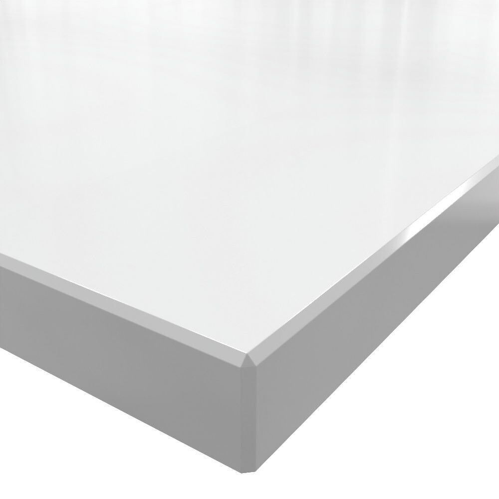 Панель стеновая для кухни искусственный камень с фаской 3000х600х12 мм white