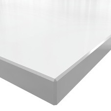 Панель стеновая для кухни искусственный камень с фаской 2400х600х12 мм white