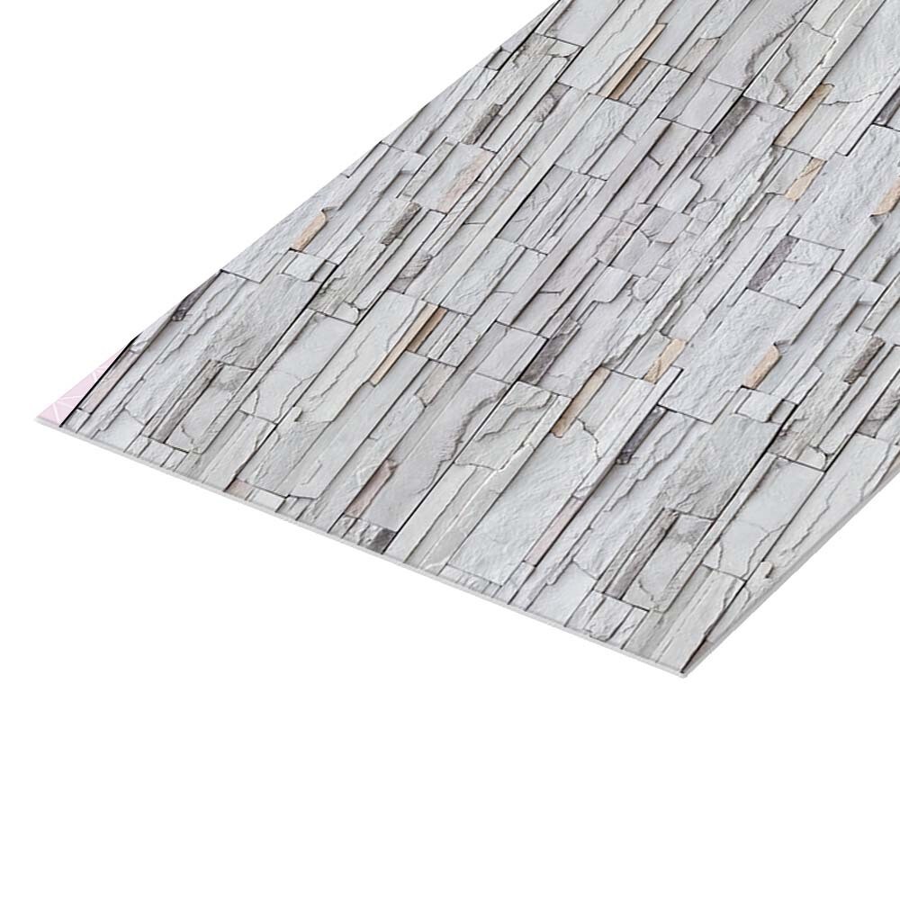 Панель стеновая АБС пластик для кухни 3000х600х1,5 мм серый камень