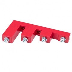 Изолятор угловой EKF PROxima Лесенка IP30 700 А с болтом и шайбой пластиковый красный (2 шт.) (plc-sl-700) - фото 2