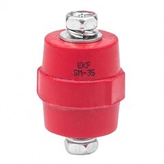 Изолятор EKF PROxima SM-35 IP30 380 А с болтом и шайбой пластиковый красный (10 шт.) (plc-sm-35) - фото 1