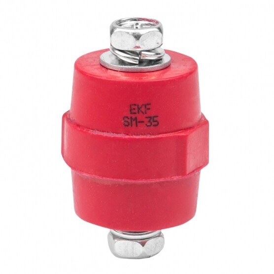 Изображение товара Изолятор EKF PROxima SM-35 IP30 380 А с болтом и шайбой пластиковый красный (10 шт.) (plc-sm-35)