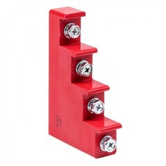 Изолятор угловой EKF PROxima Лесенка IP30 300 А с болтом и шайбой пластиковый красный (2 шт.) (plc-sl-300) - фото 1