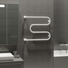 Полотенцесушитель водяной MyFrea М-1 500х500 мм м-образный белый - фото 3