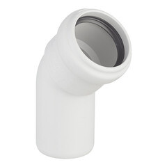 Изображение товара Отвод Ostendorf SKB d58 мм 45° пластиковый бесшумный для внутренней канализации (332120)