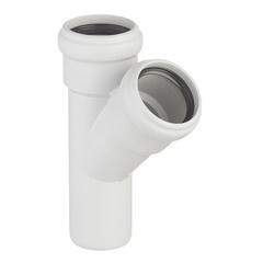 Тройник Ostendorf SKEA d58х58 мм 45° пластиковый бесшумный для внутренней канализации (332200) - фото 1