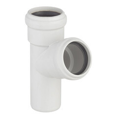 Изображение товара Тройник Ostendorf SKEA d58х58 мм 67° пластиковый бесшумный для внутренней канализации (332300)