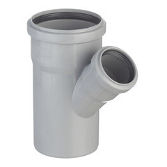Тройник Ostendorf HTEA d90х50 мм 45° пластиковый для внутренней канализации (114220) - фото 1