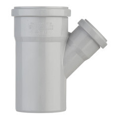 Тройник Ostendorf HTEA d90х50 мм 45° пластиковый для внутренней канализации (114220) - фото 2