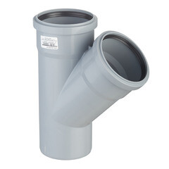 Тройник Ostendorf HTEA d90 мм 45° пластиковый для внутренней канализации (114200) - фото 1