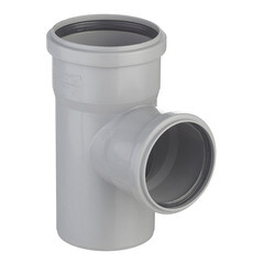 Изображение товара Тройник Ostendorf HTEA d90х75 мм 87° пластиковый для внутренней канализации (114410)