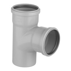 Изображение товара Тройник Ostendorf HTEA d90 мм 87° пластиковый для внутренней канализации (114400)