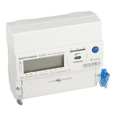 Счетчик электроэнергии Энергомера CE307 трехфазный двухтарифный электронный 5(80) А на DIN-рейку/монтажную плату - фото 1