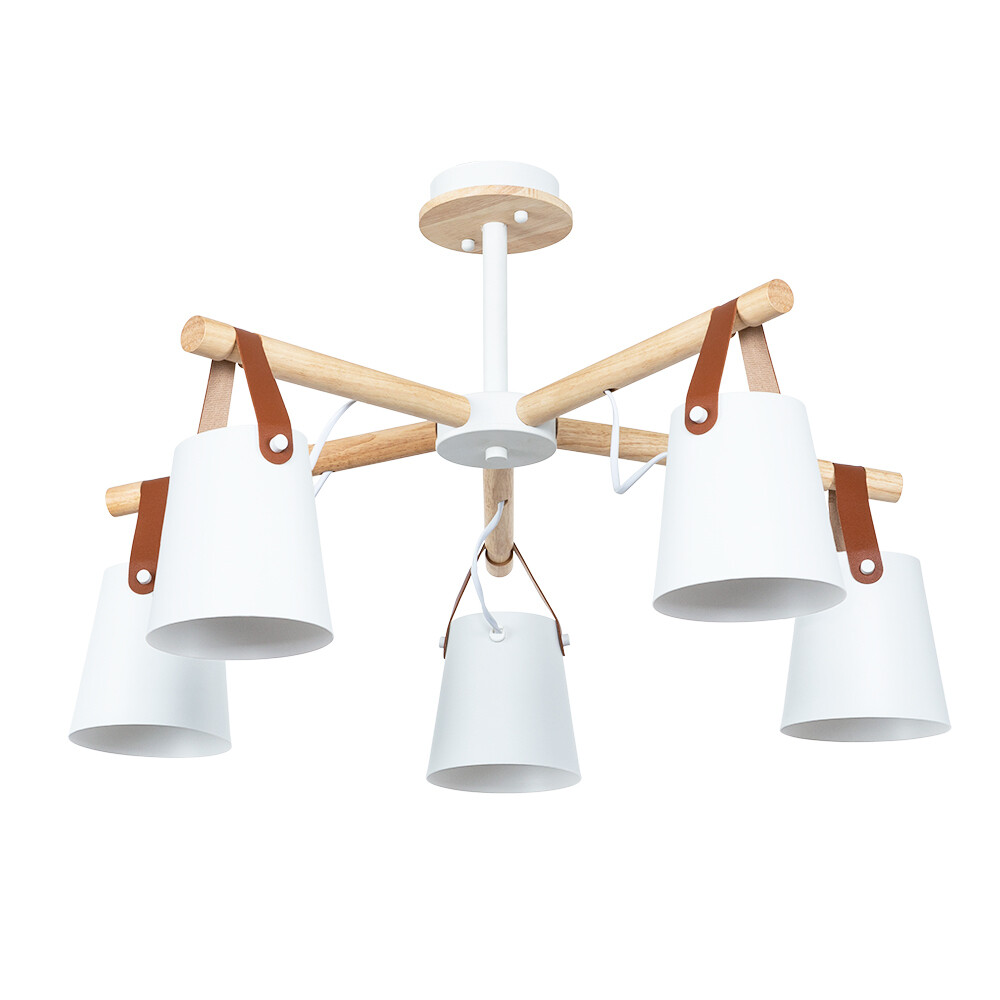 Изображение товара Люстра потолочная Arte Lamp Thomas 5 ламп белая, стиль скандинавский, IP20