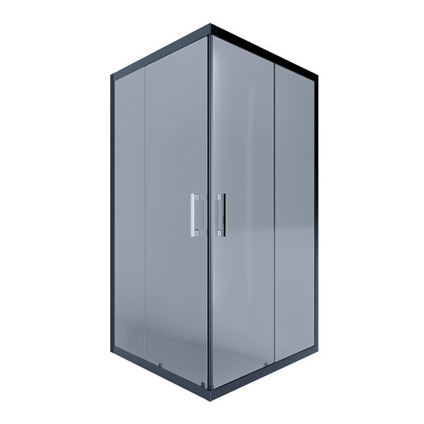 Изображение товара Душевой уголок Alex Baitler 90х90х200 см квадрат тонированное стекло черный