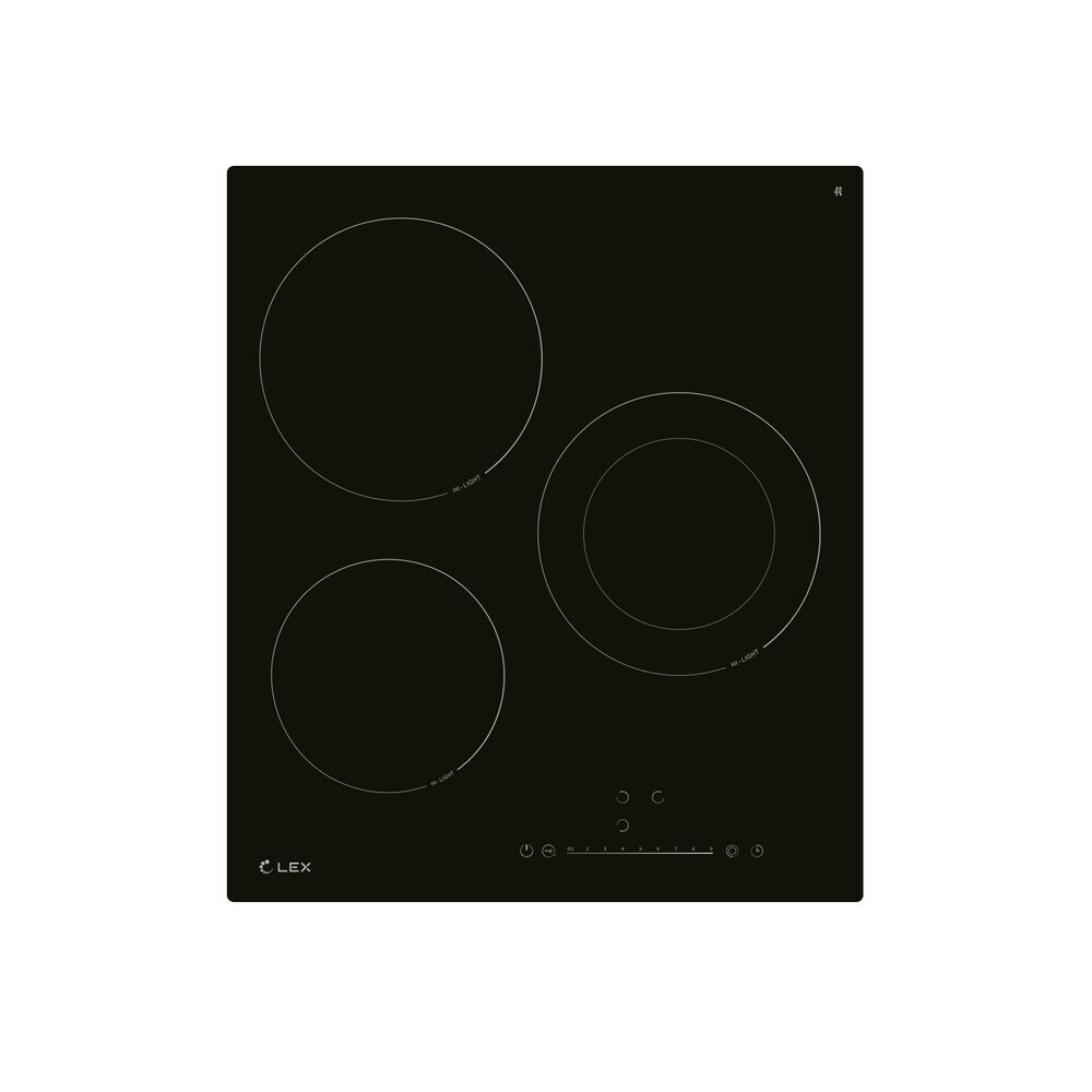 Изображение товара Варочная панель электрическая Lex EVH 431A BL 3 конфорки черная