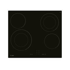 Варочная панель электрическая Lex EVH 642A BL 4 конфорки черная