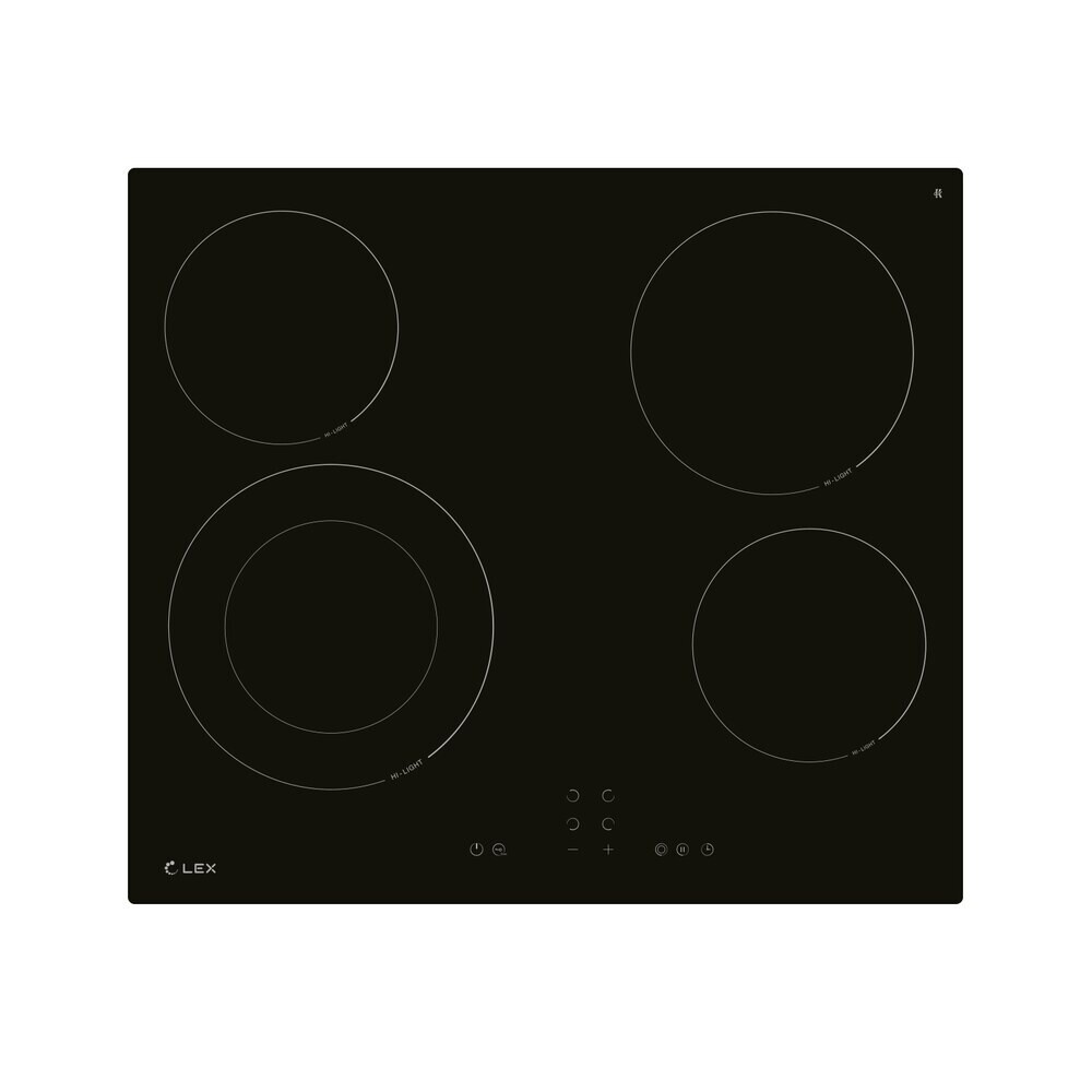 Изображение товара Варочная панель электрическая Lex EVH 641A BL 4 конфорки черная Изображение товара Варочная панель электрическая Lex EVH 641A BL 4 конфорки черная