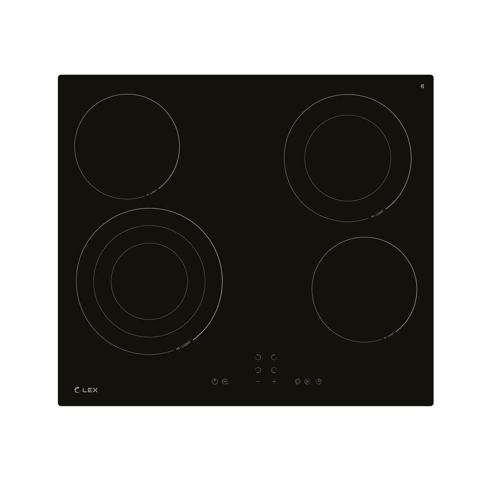 Варочная панель электрическая Lex EVH 642B BL 4 конфорки черная
