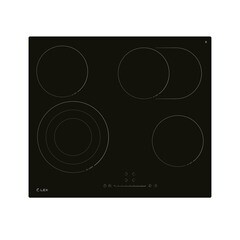 Варочная панель электрическая Lex EVH 642D BL 4 конфорки черная - фото 1