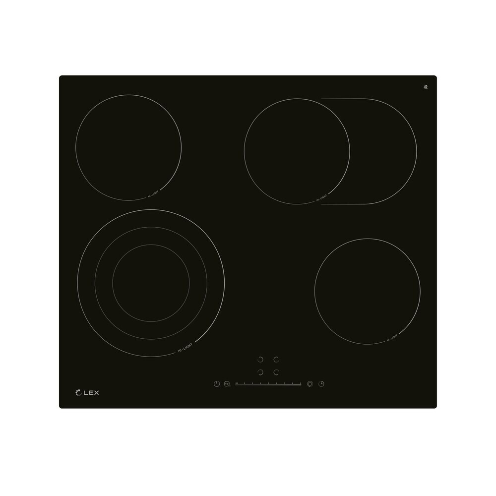 Варочная панель электрическая Lex EVH 642D BL 4 конфорки черная