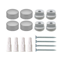 Набор для крепления зеркала матовый хром Hard-Fix