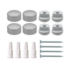 Набор для крепления зеркала матовый хром Hard-Fix - фото 1