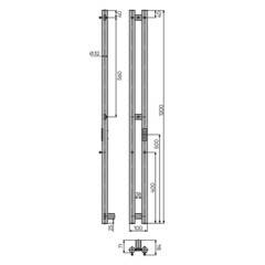 Полотенцесушитель электрический Indigo Style 1200х100 мм 65 Вт с терморегулятором хром - фото 3