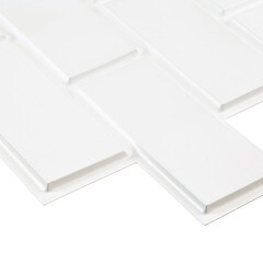 Панель ПВХ 600х600х6 мм eclectica офсет Grace белый кирпич 0,36 кв.м - фото 5