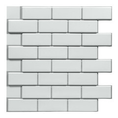 Панель ПВХ 600х600х6 мм eclectica офсет Grace бело-серый кирпич 0,36 кв.м - фото 1