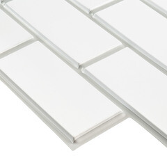 Панель ПВХ 600х600х6 мм eclectica офсет Grace бело-серый кирпич 0,36 кв.м - фото 4