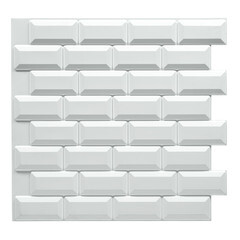 Изображение товара Панель ПВХ 595х560х8 мм eclectica офсет Grace белый кирпич 0,33 кв.м