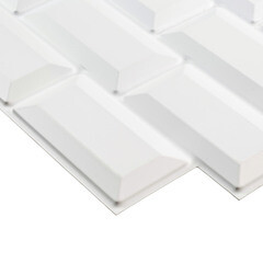 Панель ПВХ 595х560х8 мм eclectica офсет Grace белый кирпич 0,33 кв.м - фото 3