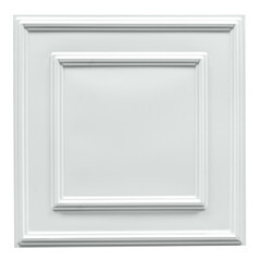 Изображение товара Панель ПВХ 595х595х10 мм eclectica офсет Grace белый квадрат 0,35 кв.м