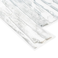 Панель ПВХ 980х500х3 мм цифровая печать Grace бело-серый камень 0,49 кв.м - фото 4