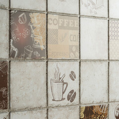 Панель ПВХ 964х484х3 мм цифровая печать Grace плитка эспрессо 0,47 кв.м - фото 4