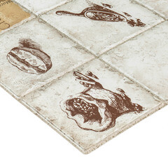 Панель ПВХ 964х484х3 мм цифровая печать Grace плитка эспрессо 0,47 кв.м - фото 2