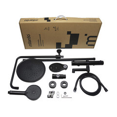 Душевая система Milardo Ideal Spa с верхним душем с лейкой с изливом черная (ILSBLTHM06) - фото 8