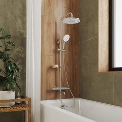 Душевая система Milardo Ideal Spa с верхним душем с лейкой с изливом хром (ILSSBTHM06) - фото 2