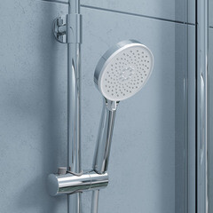 Душевая система Iddis Shelfy с верхним душем с лейкой с изливом хром (SHESBBTi06) - фото 5