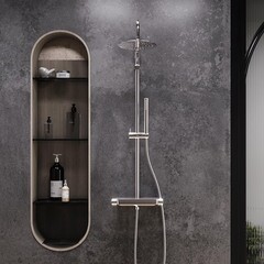 Душевая система Damixa Scandinavian Pure с верхним душем с лейкой хром (936780000) - фото 7