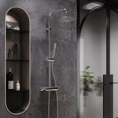 Душевая система Damixa Scandinavian Pure с верхним душем с лейкой хром (936780000) - фото 5