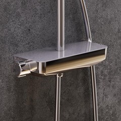 Душевая система Damixa Scandinavian Pure с верхним душем с лейкой хром (936780000) - фото 2